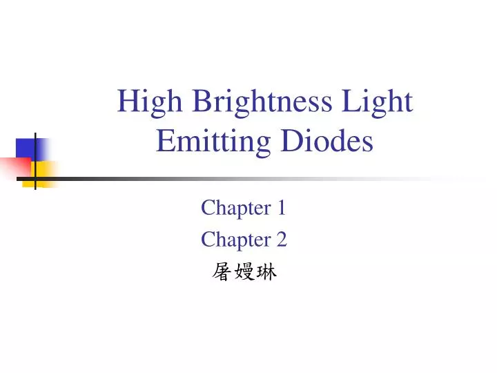 high brightness light emitting diodes