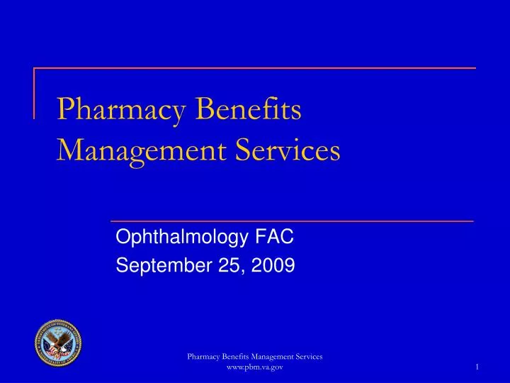 pharmacy benefits management services