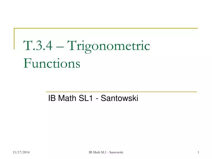 t 3 4 trigonometric functions
