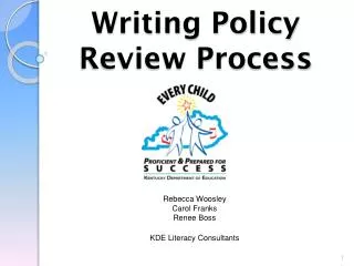 Writing Policy Review Process