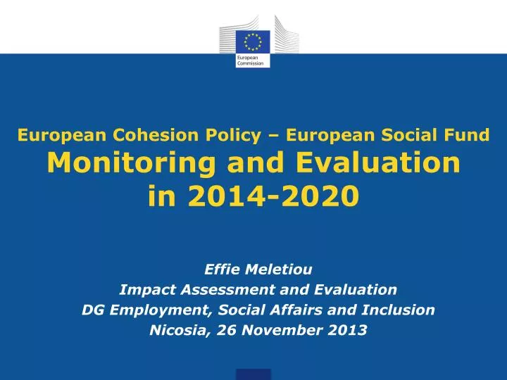 european cohesion policy european social fund monitoring and evaluation in 2014 2020
