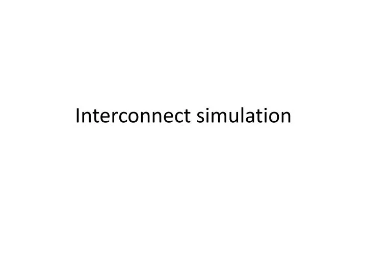 interconnect simulation