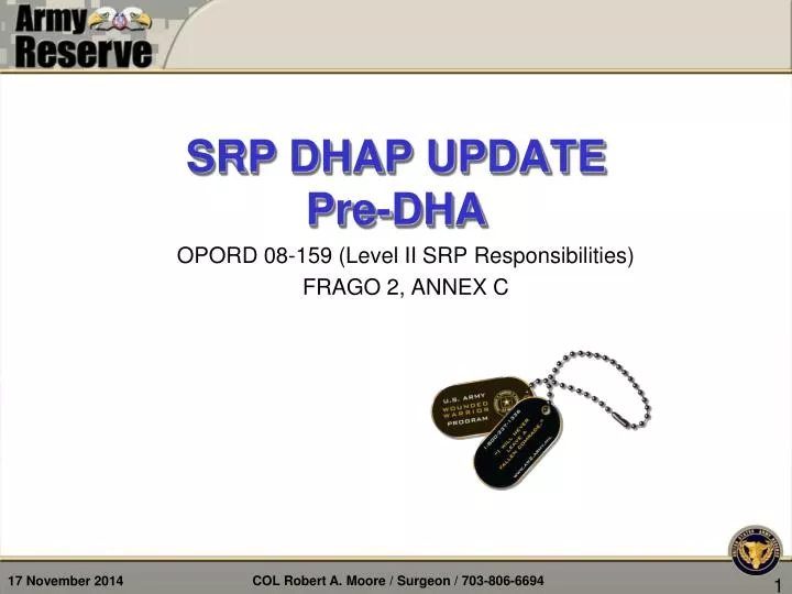 srp dhap update pre dha