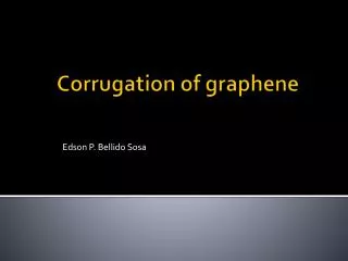 Corrugation of graphene