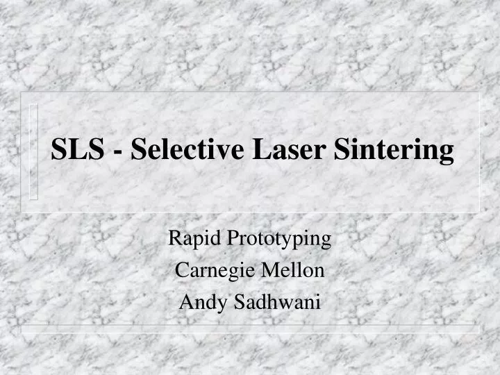 sls selective laser sintering