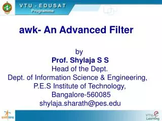 awk- An Advanced Filter