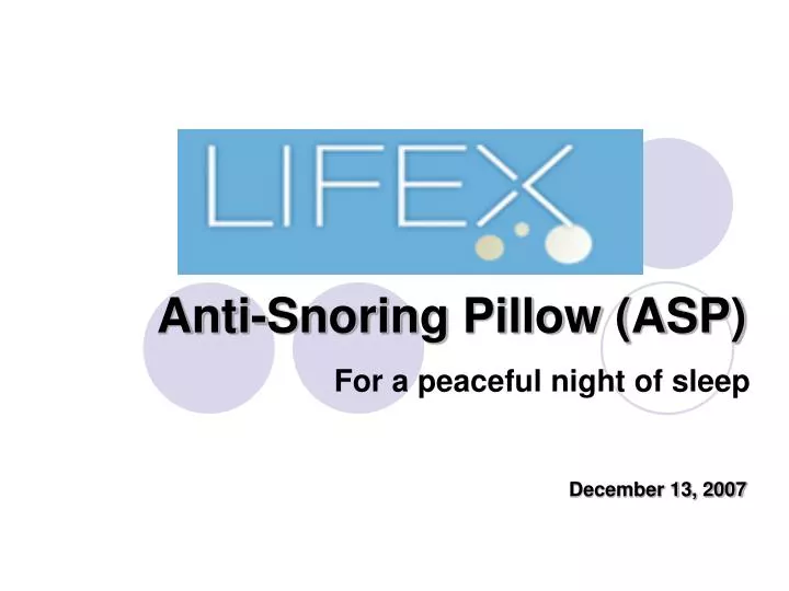anti snoring pillow asp