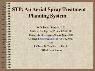 STP: An Aerial Spray Treatment Planning System
