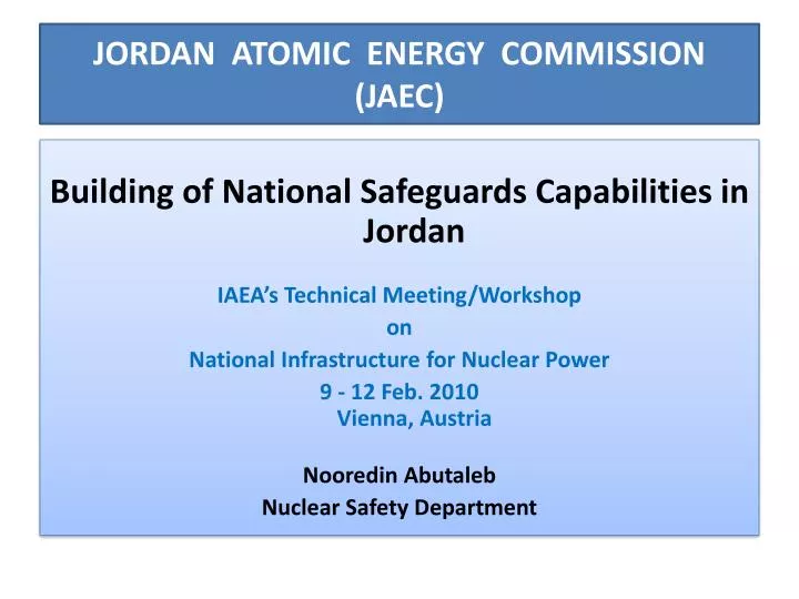 jordan atomic energy commission jaec