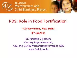 PDS: Role in Food Fortification