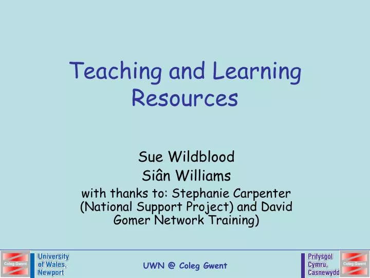 teaching and learning resources
