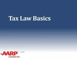 Tax Law Basics