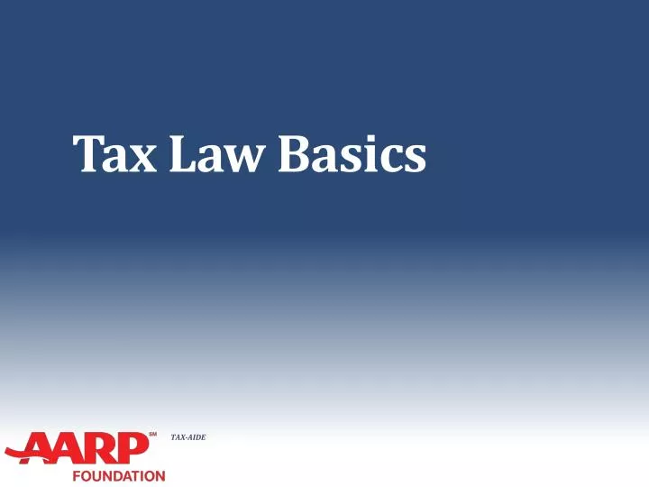 tax law basics