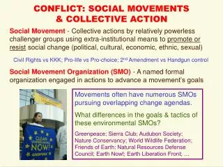 CONFLICT: SOCIAL MOVEMENTS &amp; COLLECTIVE ACTION