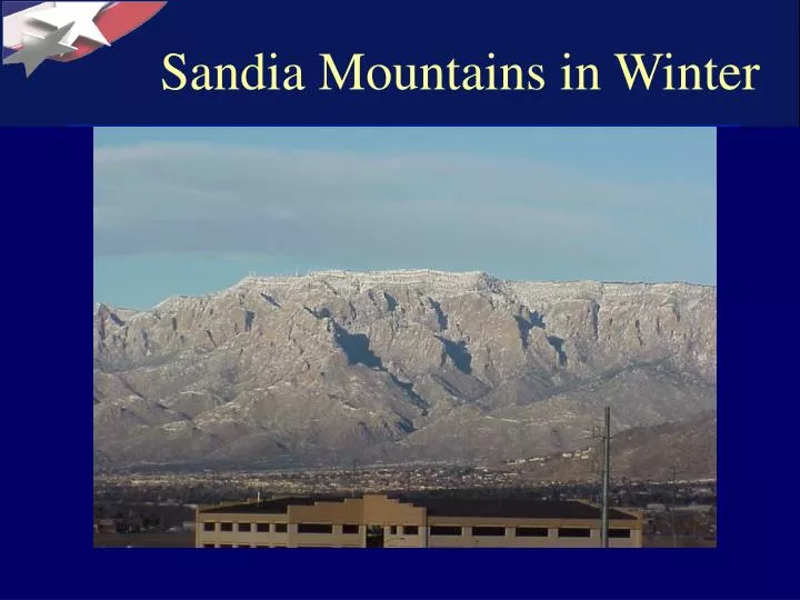 sandia mountains in winter