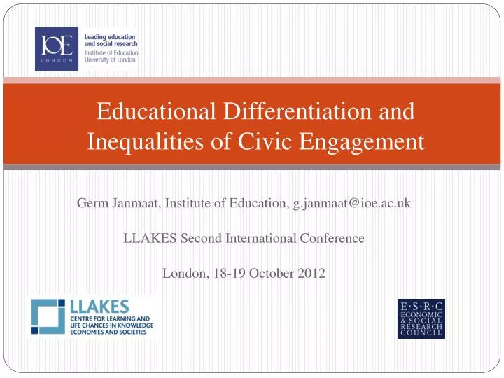 educational differentiation and inequalities of civic engagement