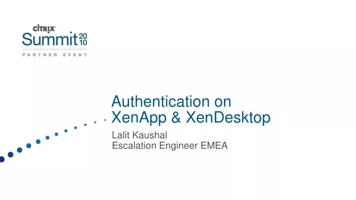 authentication on xenapp xendesktop