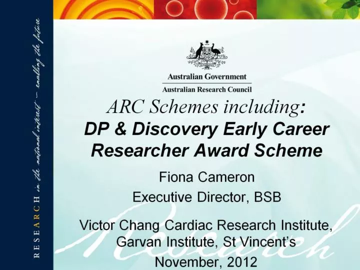 arc schemes including dp discovery early career researcher award scheme