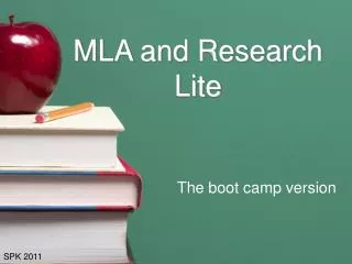 MLA and Research Lite
