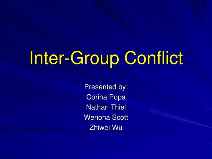 inter group conflict