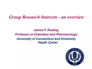 Group Research Interests - an overview