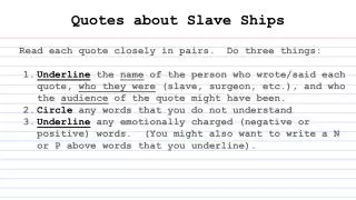 Quotes about Slave Ships