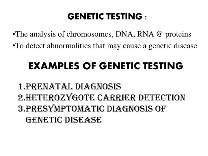 genetic testing