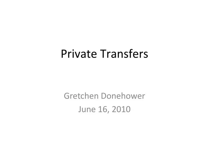 private transfers