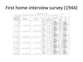First home-interview survey (1944)