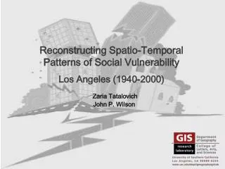 Reconstructing Spatio-Temporal Patterns of Social Vulnerability Los Angeles (1940-2000)