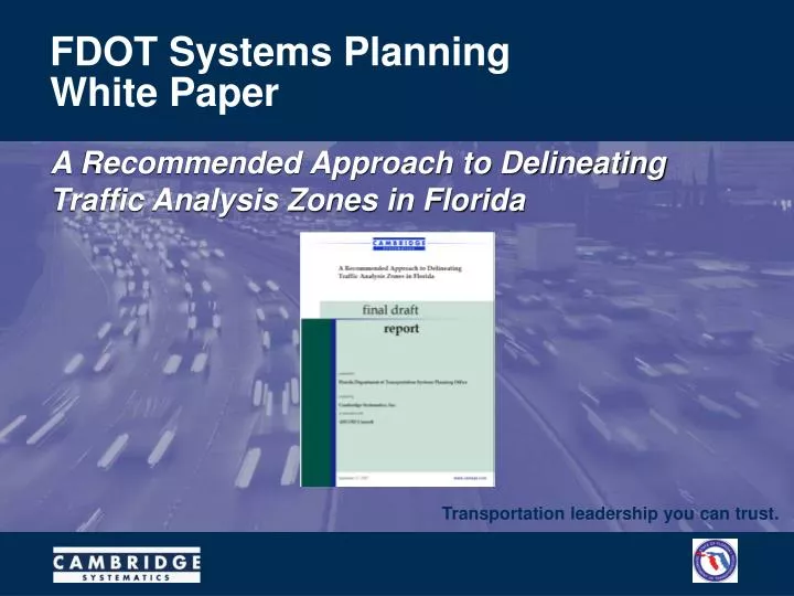 fdot systems planning white paper