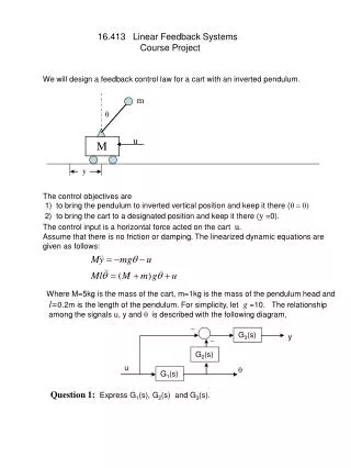 16.413 Linear Feedback Systems Course Project