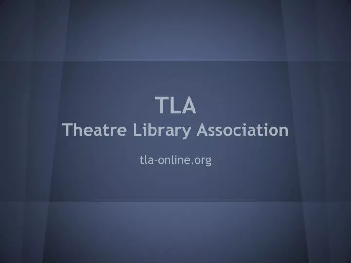 tla theatre library association