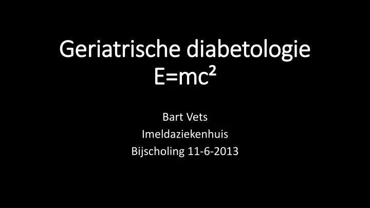 geriatrische diabetologie e mc