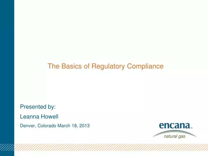the basics of regulatory compliance