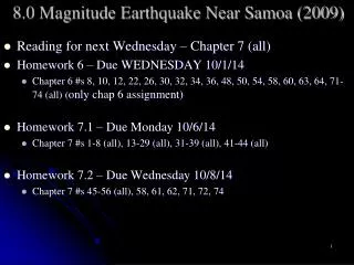 8.0 Magnitude Earthquake Near Samoa ( 2009)