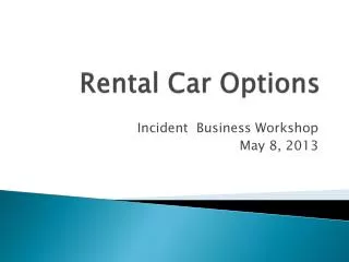 Rental Car Options