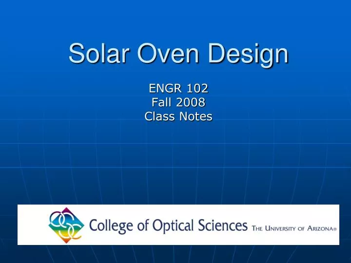 solar oven design