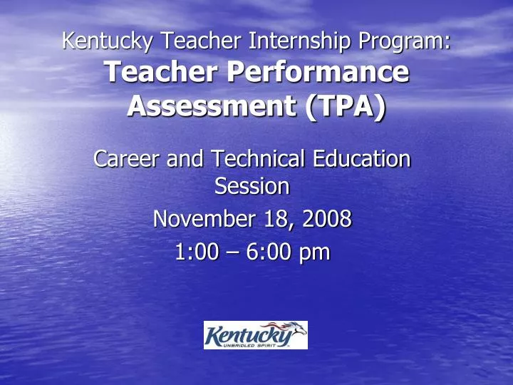 kentucky teacher internship program teacher performance assessment tpa