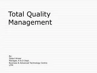 total quality management