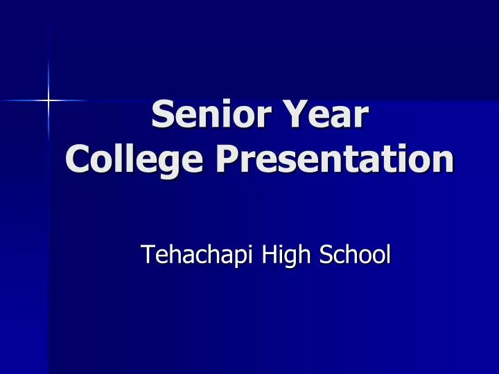 senior year college presentation