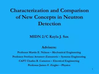 Characterization and Comparison of New Concepts in Neutron Detection