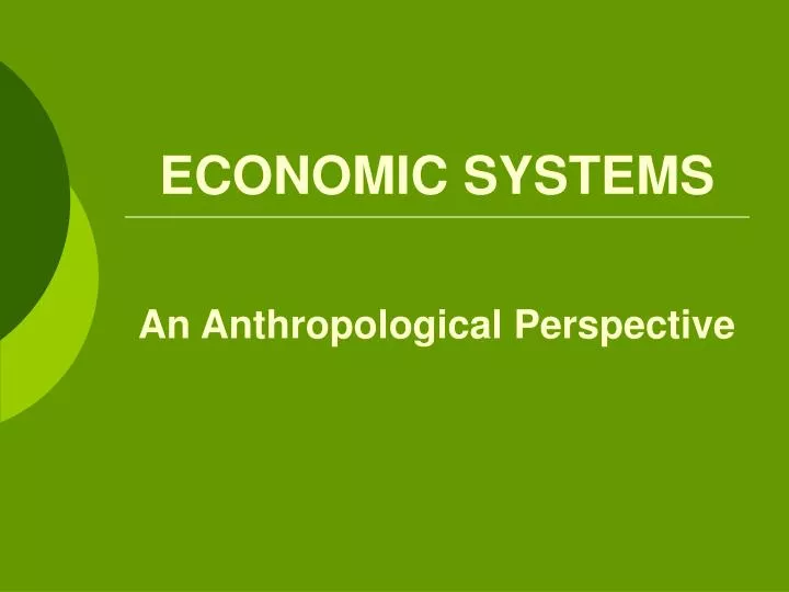 economic systems