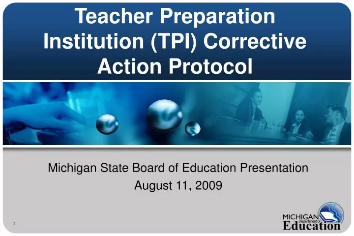 teacher preparation institution tpi corrective action protocol
