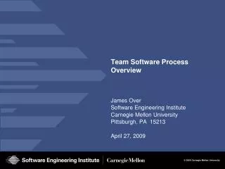 Team Software Process Overview