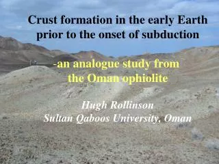 Crust formation in the early Earth prior to the onset of subduction an analogue study from