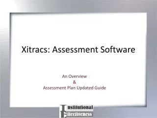 Xitracs: Assessment Software