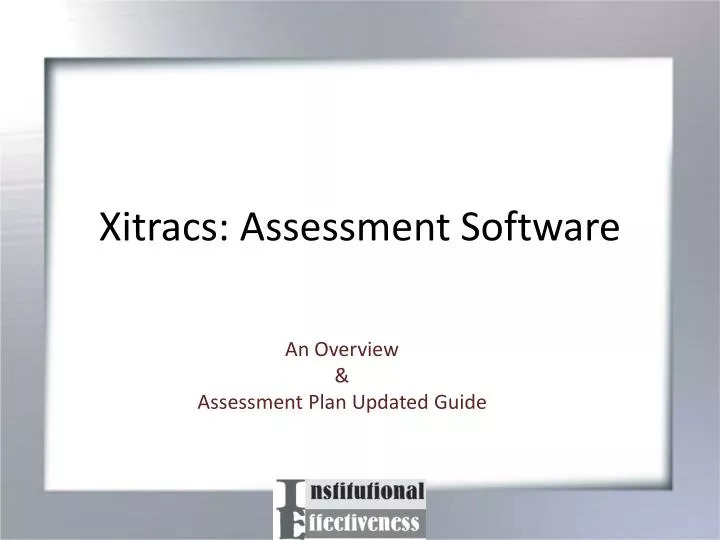 xitracs assessment software