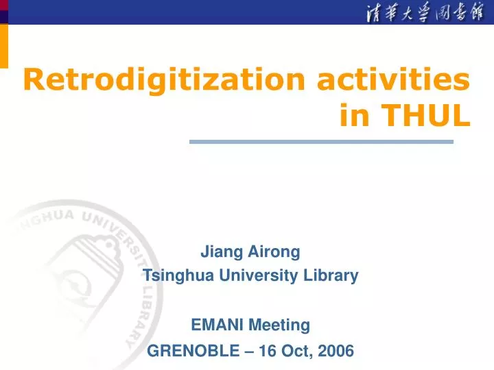 retrodigitization activities in thul