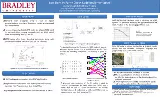 Low Density Parity Check Code Implementation Zachary Saigh &amp; Matthew Pregara